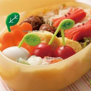 Japanese Bento Food Pick Leaf 10 pcs for Bento Box - Small