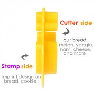 2 sided all in one bento tool cutter and bread stamp imprint
