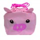 JAPANESE BENTO LUNCH DRAWSTRING BAG WITH EARS - PIG 