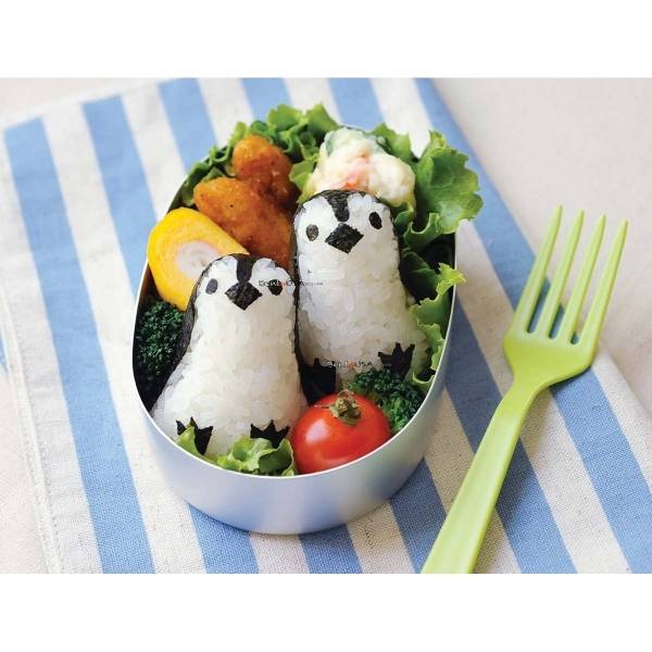 Kids school lunch - Healthy Baby Penguin Rice Ball