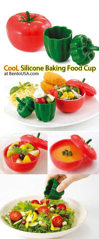 Microwavable Silicone Baking Food Cup with Lid for dressing